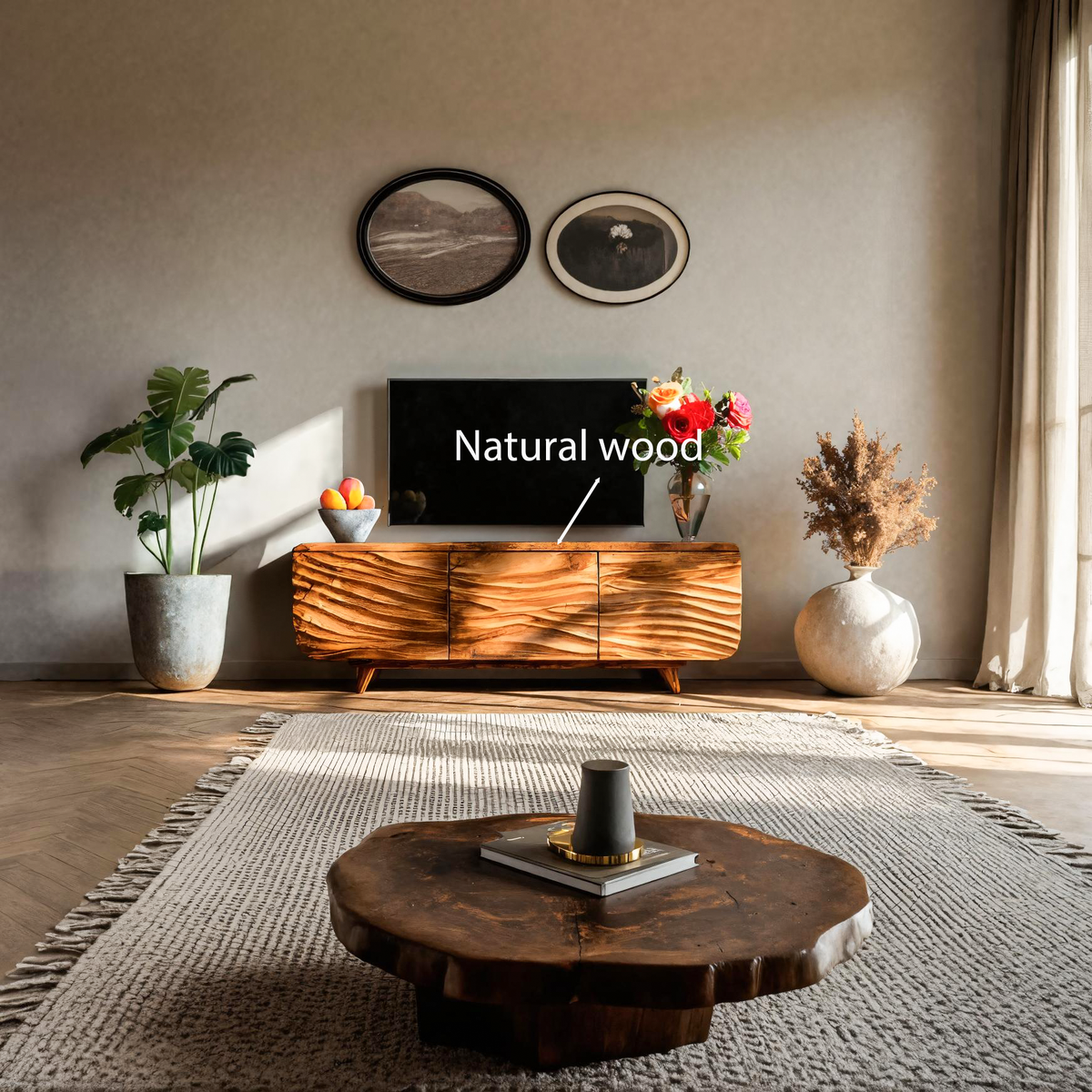 Mid Century Inspired TV Cabinet For Living RTTHTTTVC046