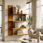 Organic Bookshelf Handcrafted Sculptural Design For Living Room SINLKIBS053