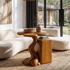 Modern Side Table With Tree Inspired Base For Living Room SINLHASTA305