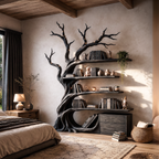 Libreria Moderna ad Albero Mensole a Ramo Artigianali Per Biblioteca Domestica SINLHATB768