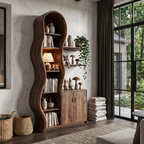 Contemporary Wooden Display Cabinet With Sculptural Branch Frame For Living Room SINLHASD540