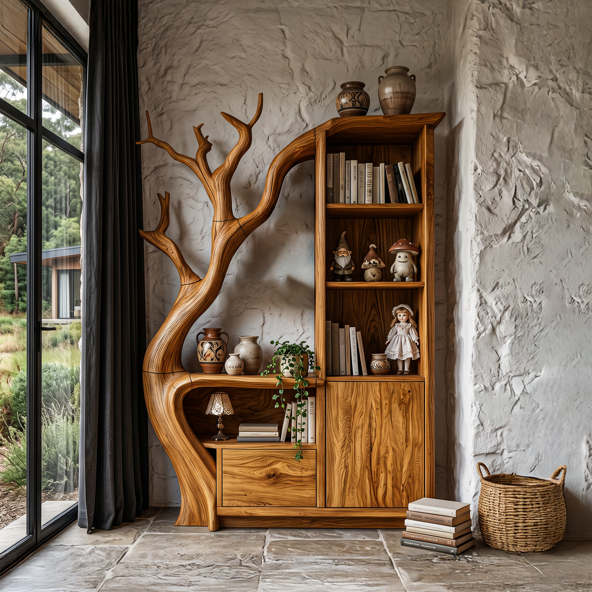 Modern Storage Cabinet With Rounded Frame Design For Entryway SINLHASD544