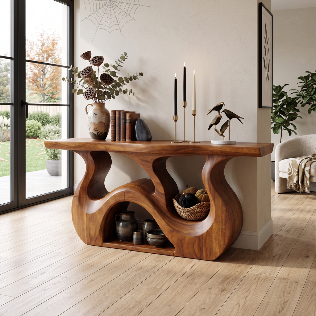 Minimalist Branch Form Entryway Table For Halloween Cabin Decor SILDTTNCS146