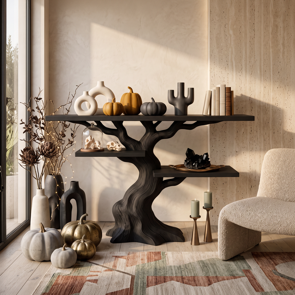 Organic Twisted Tree Sofa Table For Witchy Halloween Interior SILDTTNCS158