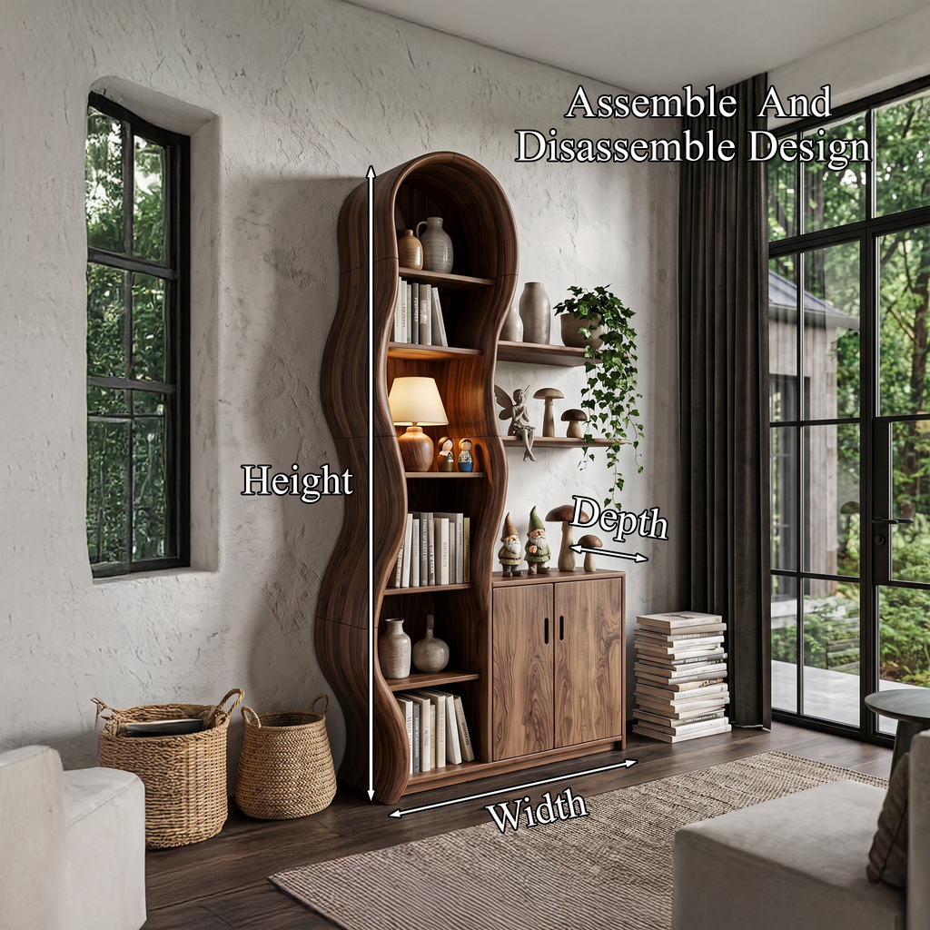 Contemporary Wooden Display Cabinet With Sculptural Branch Frame For Living Room SINLHASD540