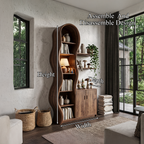 Contemporary Wooden Display Cabinet With Sculptural Branch Frame For Living Room SINLHASD540