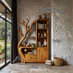 Modern Storage Cabinet With Rounded Frame Design For Entryway SINLHASD544