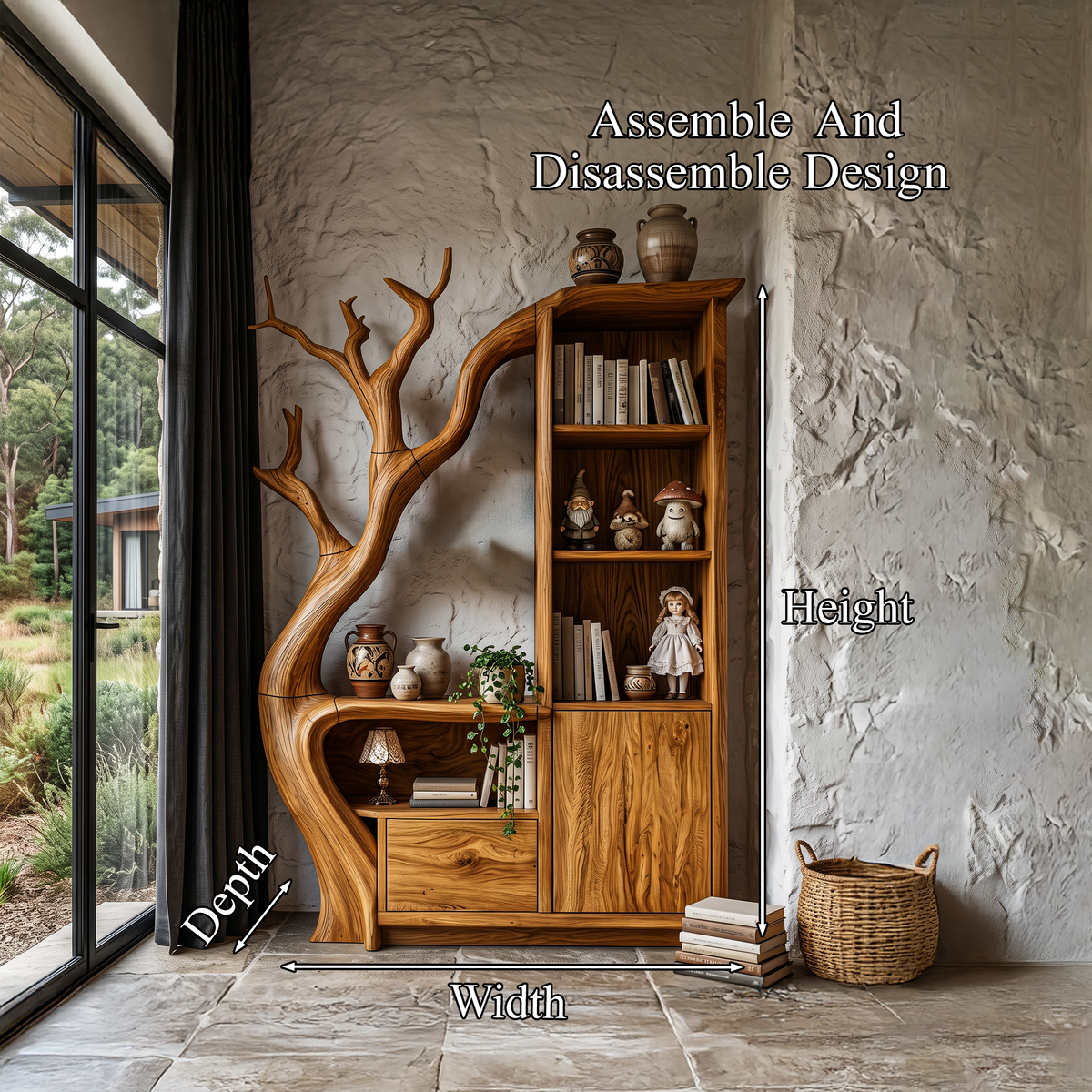 Modern Storage Cabinet With Rounded Frame Design For Entryway SINLHASD544