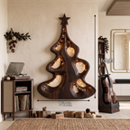 Modern Christmas Wall Decor With Artistic Hollow Tree Form For Entryway SINLSAWA151