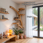 Modern Wall Mounted Cat Tree With Branch Inspired Platforms For Indoor Cats SINLHATT019