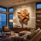 Organic Wood Wall Art Wave Design For Luxury Living Room RTTHTTWA132