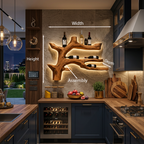 Modern Branch Wine Bottle Holder Wall Mount For Dining Wall Decor RTTHTTWH007