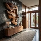 Handcrafted Wooden Face Wall Art With Sculptural Form For Interior RTTHTTWA150