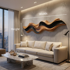 Modern Abstract Wooden Wall Art Flowing Sculptural Design For Home RTTHTTWA156