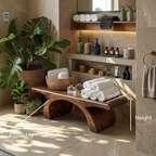 Modern Organic Shower Bench For Bathroom Or Spa Furniture SITHTTSB013
