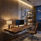 Modern Live Edge Floating Desk For Home Workspace SITHTTDE047