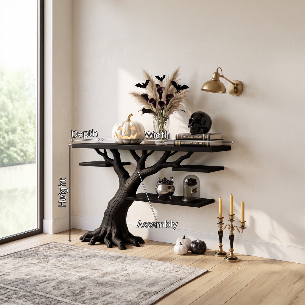 Organic Spreading Branch Console For Gothic Halloween Interior SILDTTNCS153