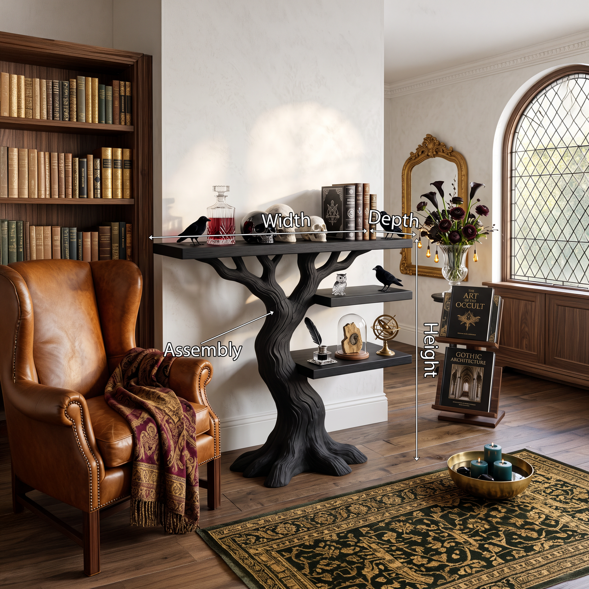 Contemporary Woodland Branch Console Table For Halloween Decor SILDTTNCS157