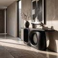 Organic Console Table With Sculptural Open Frame For Entryway SINLKICS706