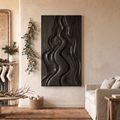 Natural Christmas Abstract Wall Decor With Fluid Carved Design For Bedroom SINLSAWA149