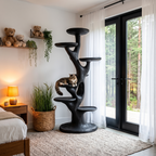 Sculptural Cat Tree With Multi Level Platforms For Indoor Cats SINLHATT016