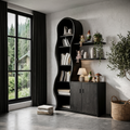 Contemporary Wooden Display Cabinet With Sculptural Branch Frame For Living Room SINLHASD540