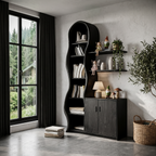 Contemporary Wooden Display Cabinet With Sculptural Branch Frame For Living Room SINLHASD540