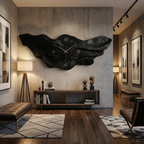 Modern Wooden Wave Wall Clock For Living Room Decor RTTHTTWAC028