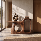 Organic Console Table With Sculptural Open Frame For Entryway SINLKICS706