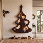 Modern Christmas Wall Decor With Artistic Hollow Tree Form For Entryway SINLSAWA151