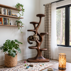 Modern Tree Shaped Cat Tree With Multi Level Platforms For Indoor Cats SINLHATT017