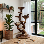 Organic Sculptural Cat Tree With Multi Level Platforms For Indoor Cats SINLHATT018