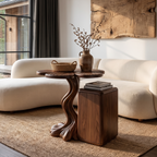 Modern Side Table With Tree Inspired Base For Living Room SINLHASTA305