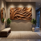 Abstract Carved Wall Art Sculpture For Living Room Decor RTTHTTWA054