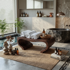 Modern Organic Shower Bench For Spa Decor Or Bathroom SITHTTSB007