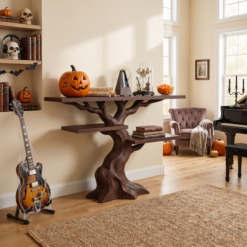 Organic Twisted Tree Sofa Table For Witchy Halloween Interior SILDTTNCS158
