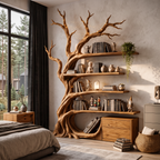 Libreria Moderna ad Albero Mensole a Ramo Artigianali Per Biblioteca Domestica SINLHATB768