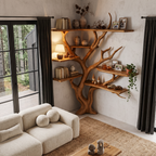 Contemporary Tree Bookshelf With Corner Branch Design For Home Office SINLHATB778