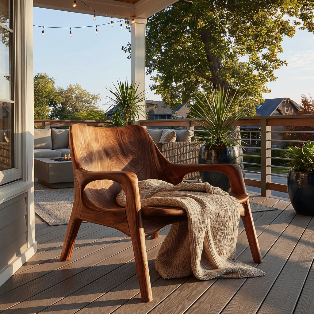 Mid Century Wooden Chair For Porch Or Entryway RTTHTTACC014