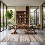 Handcrafted Open Shelf Desk Home Office Living Room SILDTTNDE050