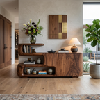 Organic Sideboard With Shelves And Cabinet For Living Room SITHTTSD025