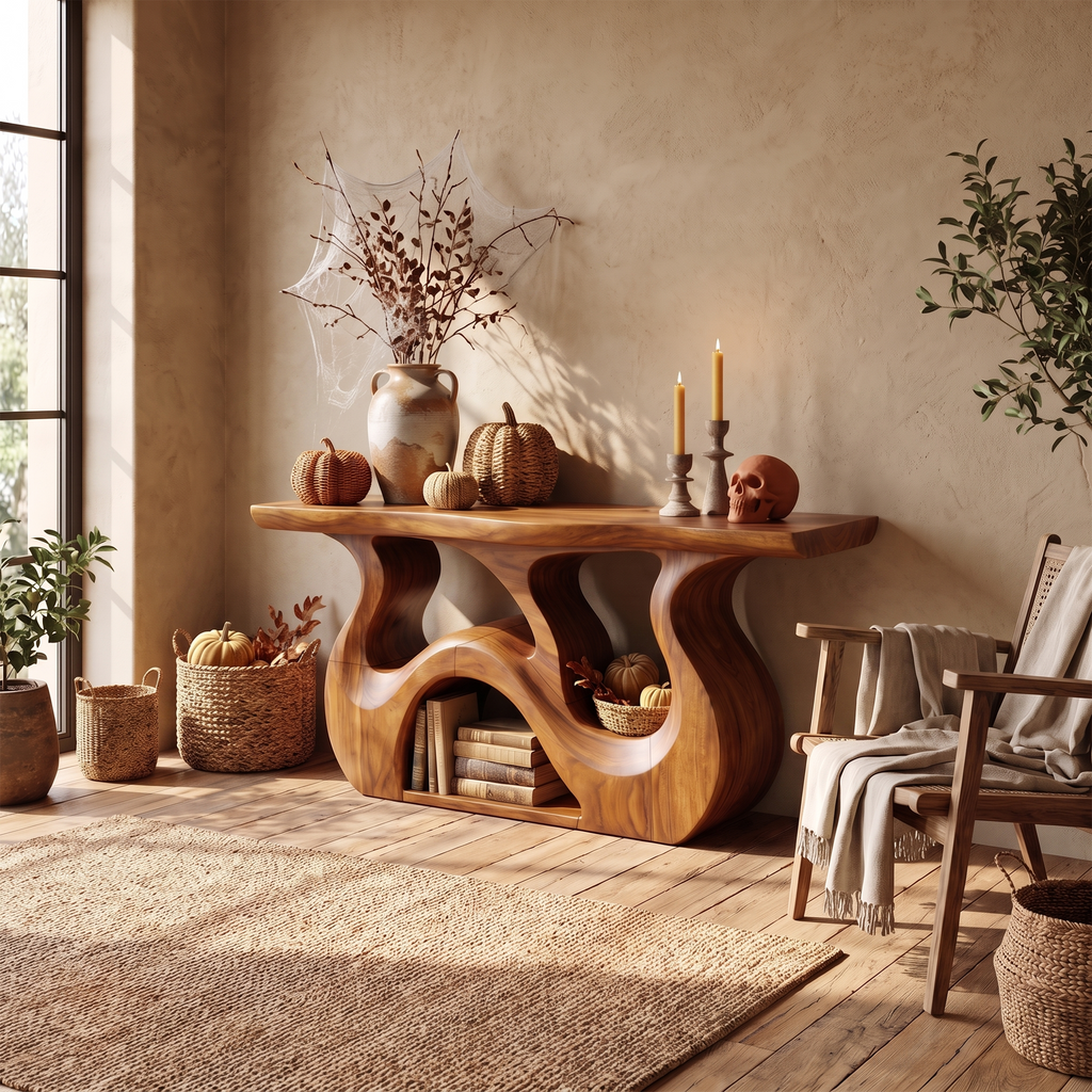 Minimalist Branch Form Entryway Table For Halloween Cabin Decor SILDTTNCS146