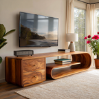 Modern TV Stand With Rounded Form For Living Room Space RTTHTTTVC077