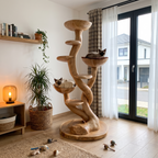 Organic Sculptural Cat Tree With Multi Level Platforms For Indoor Cats SINLHATT018