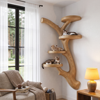 Modern Wall Mounted Cat Tree With Branch Inspired Platforms For Indoor Cats SINLHATT019