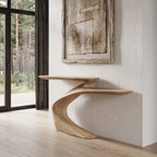 Mid Century Sculptural Console Table For Foyer And Living Room SINLHACS693