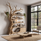 Libreria Moderna ad Albero Mensole a Ramo Artigianali Per Biblioteca Domestica SINLHATB768