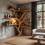 Contemporary Tree Bookshelf With Corner Branch Design For Home Office SINLHATB778