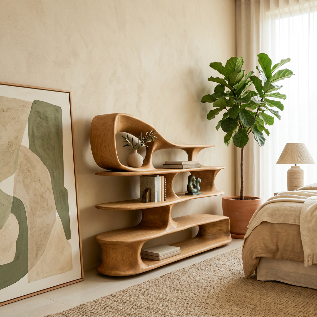 Modern Sculptural Standing Shelf For Living Room SITHTTSS005