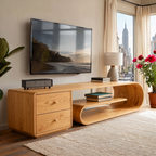 Modern TV Stand With Rounded Form For Living Room Space RTTHTTTVC077